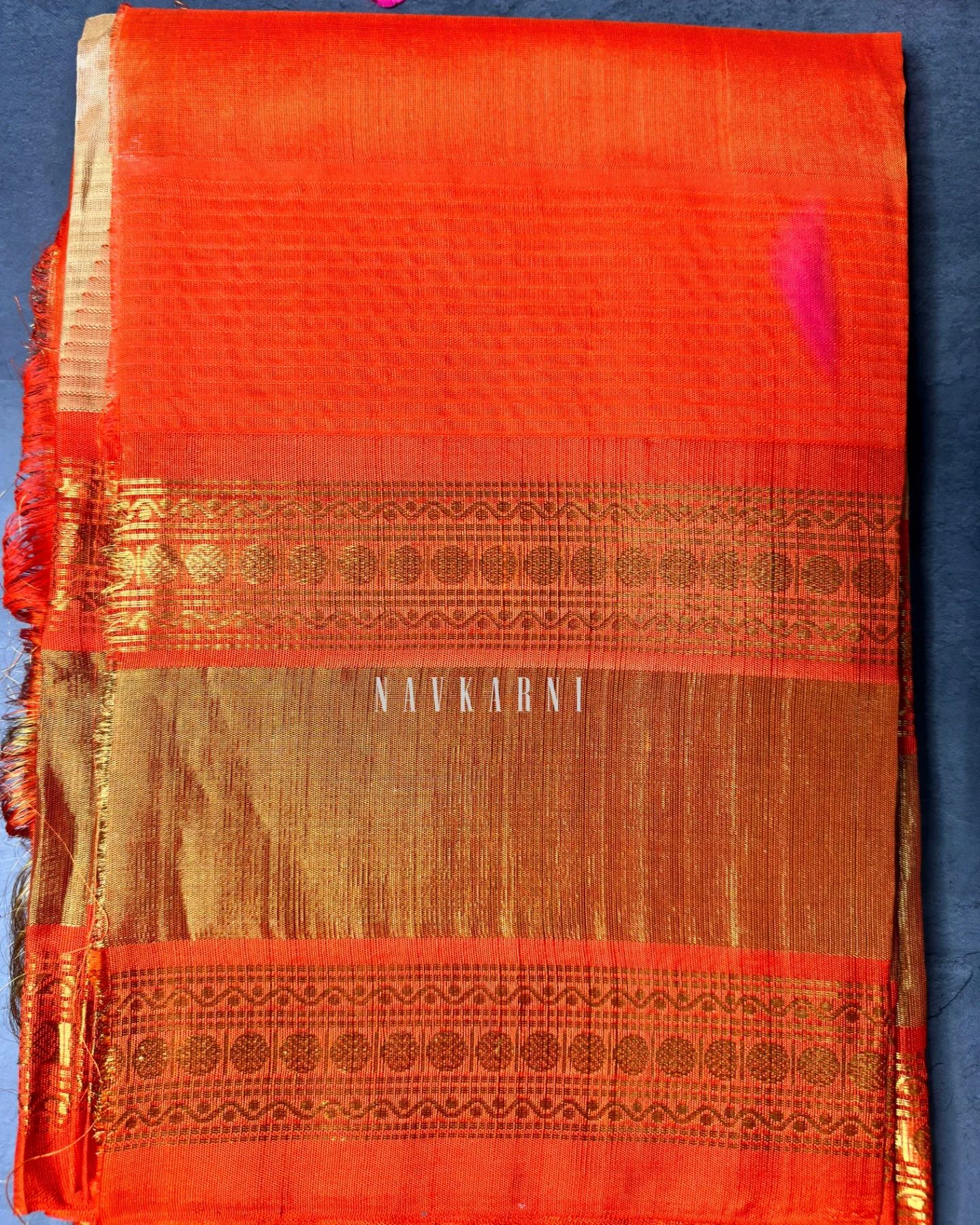 Orange Chirala Pattu Saree