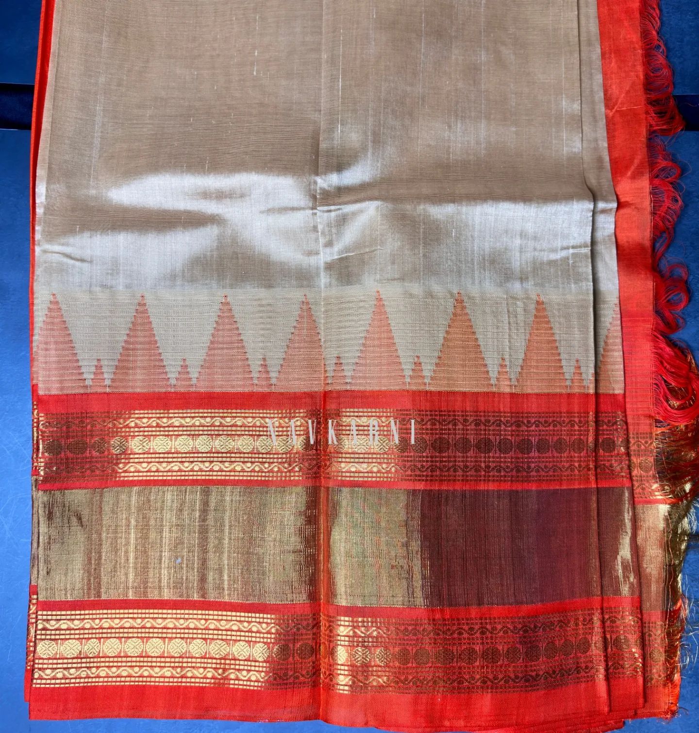 Orange Chirala Pattu Saree