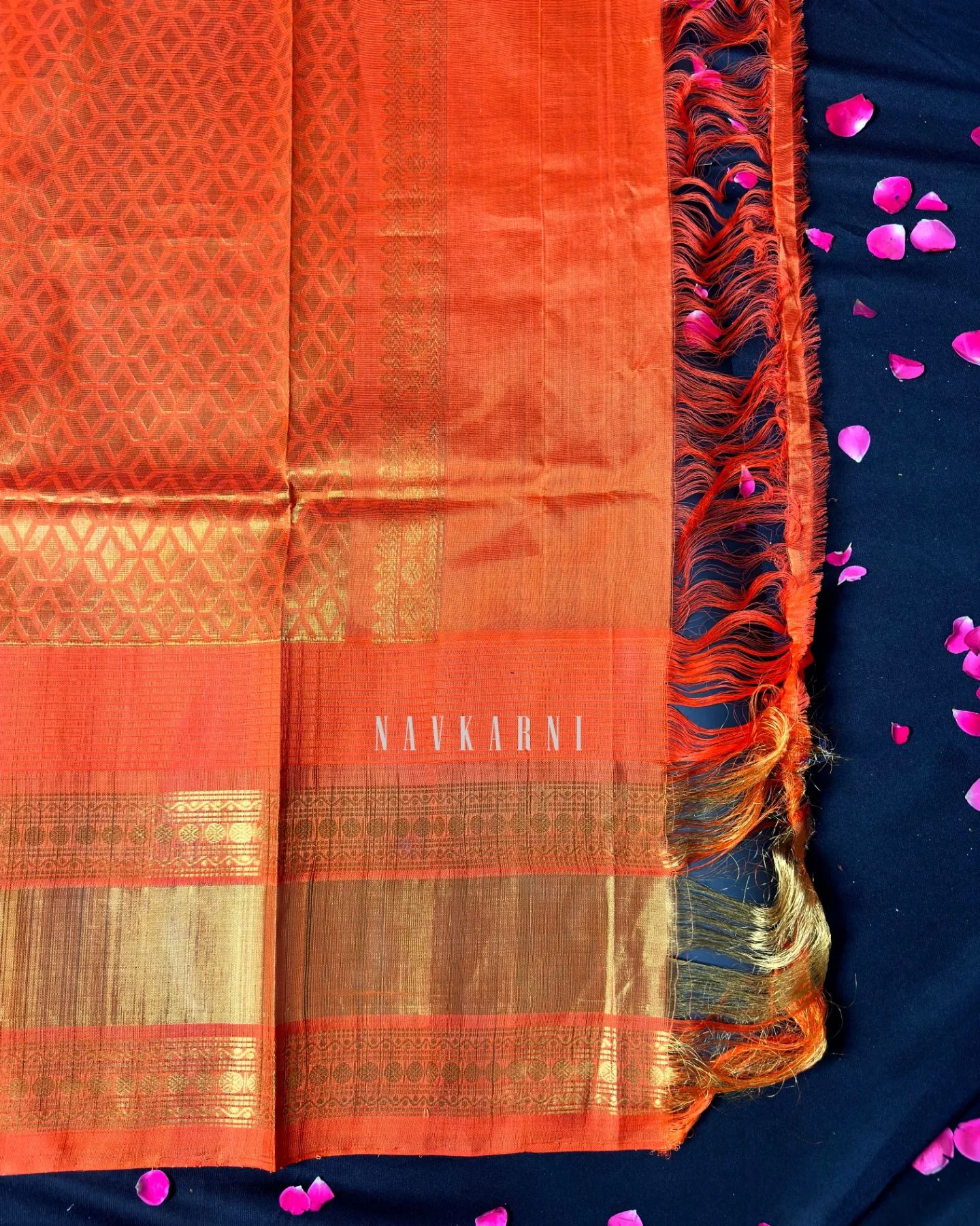 Orange Chirala Pattu Saree