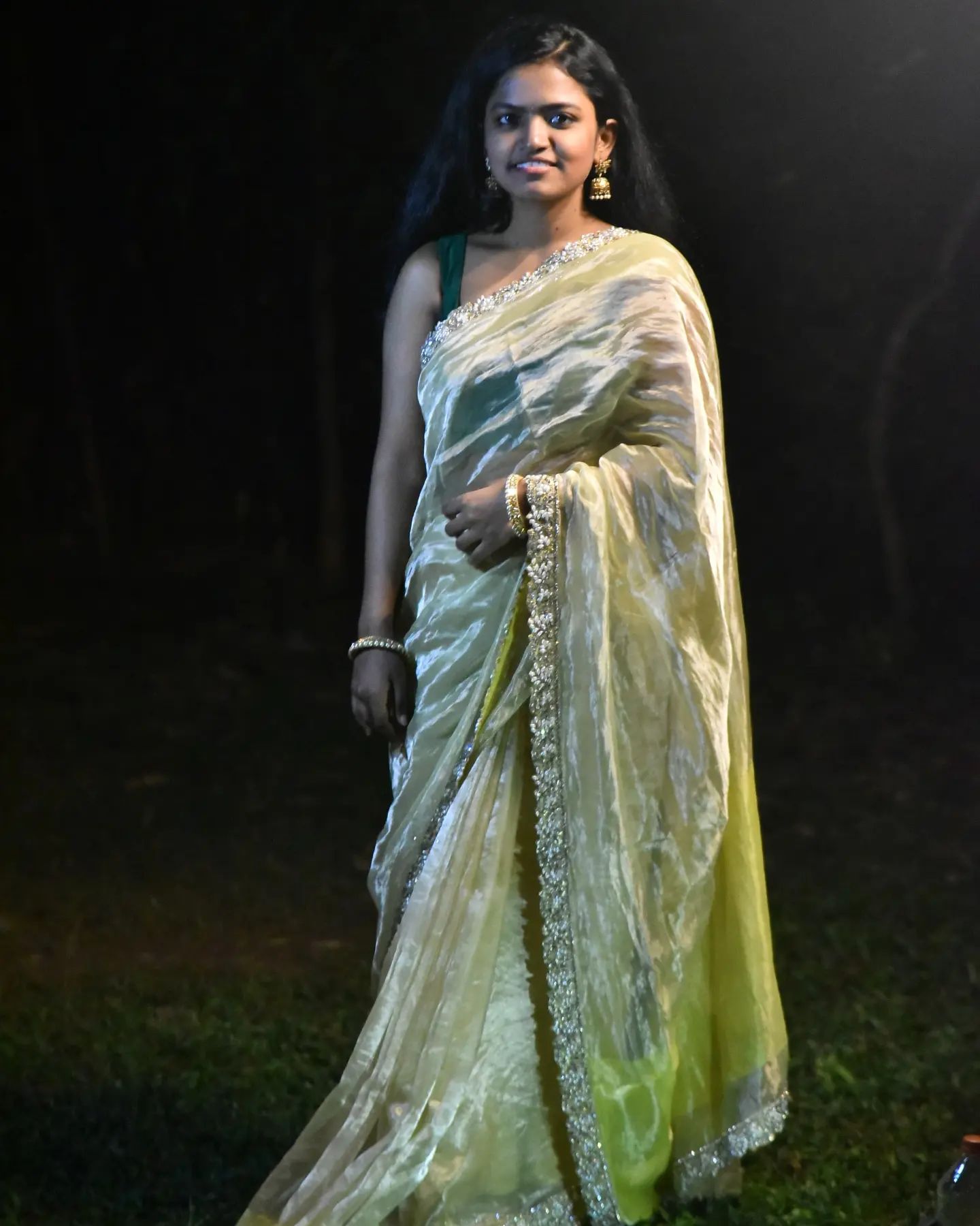 Lemon Yellow Chanderi Tissue Chanderi