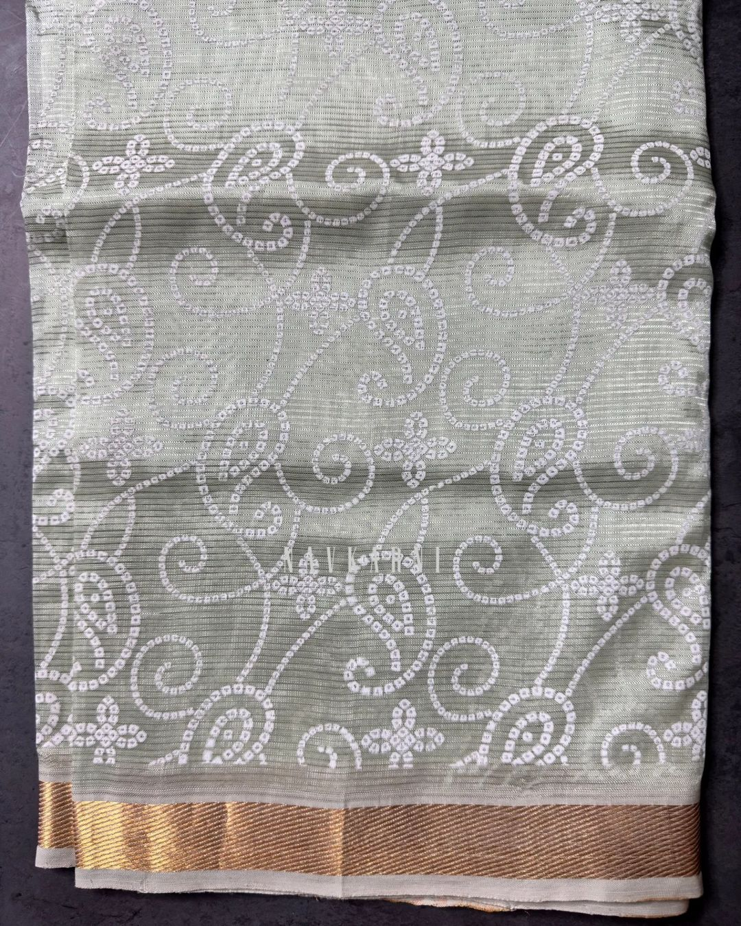 Pista Green Mangalagiri Pattu Saree
