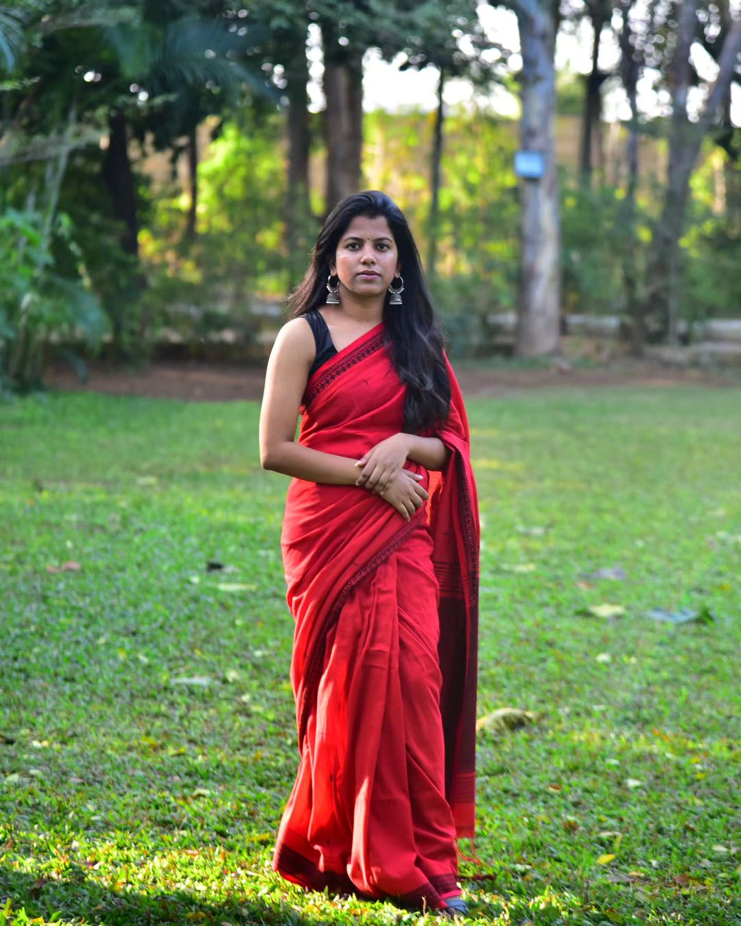 Red Bengal Cotton Soft Saree