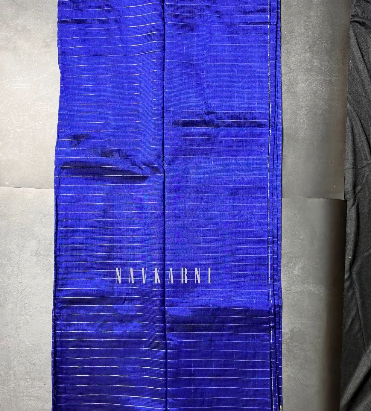 Blue Checkered Mangalagiri Pattu Saree