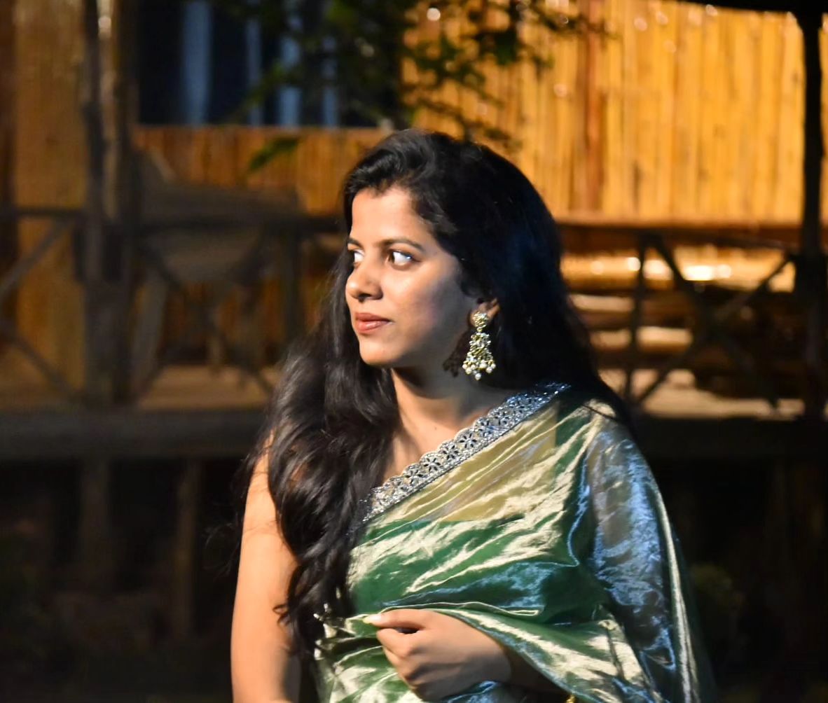 Green Chanderi Tissue Saree