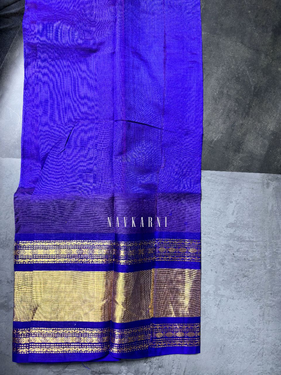 Peach Mangalagiri Temple Border Saree