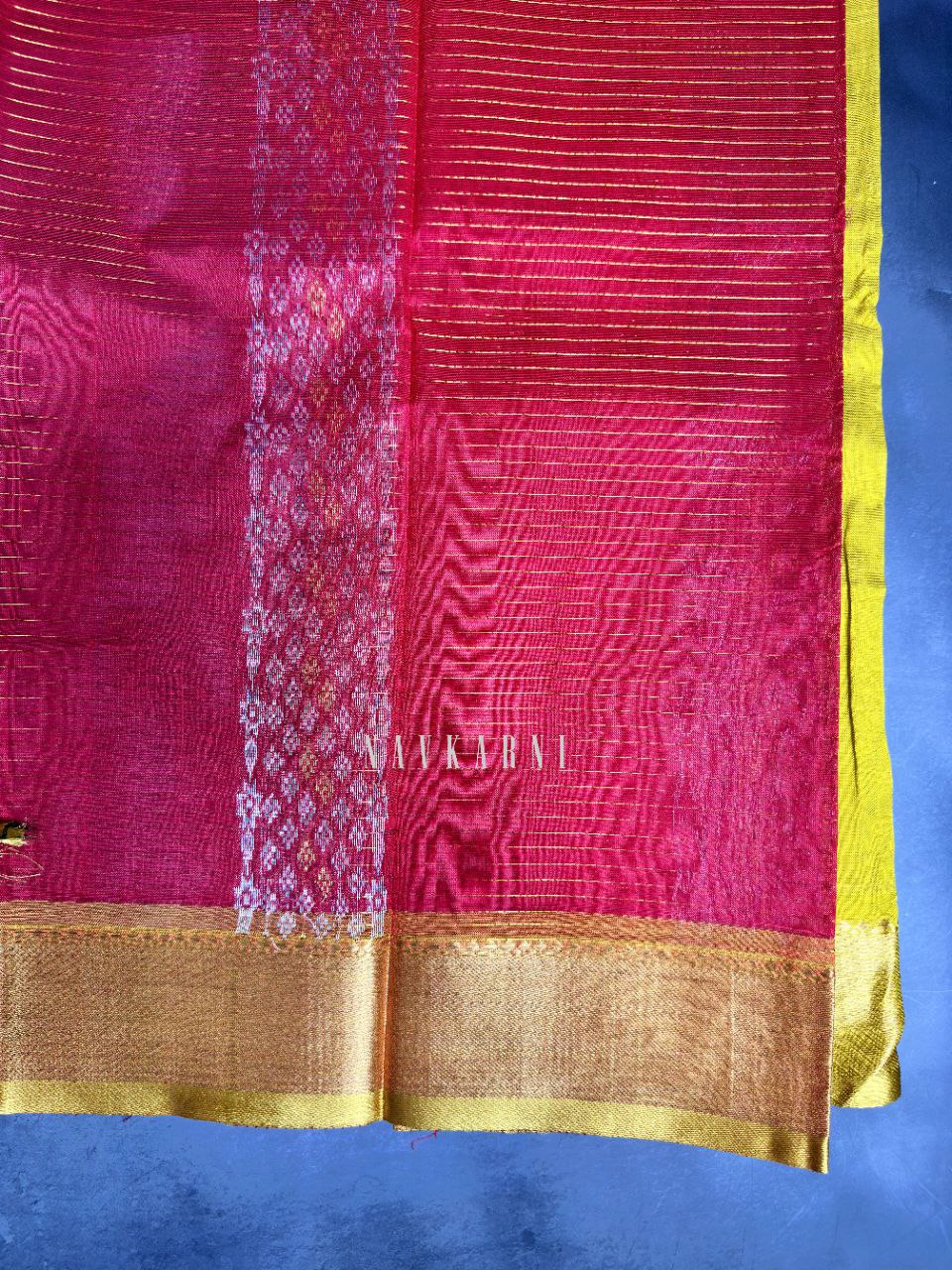 Red Mangalagiri Pattu Saree