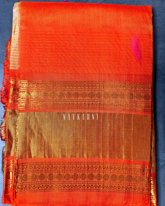 Orange Chirala Pattu Saree