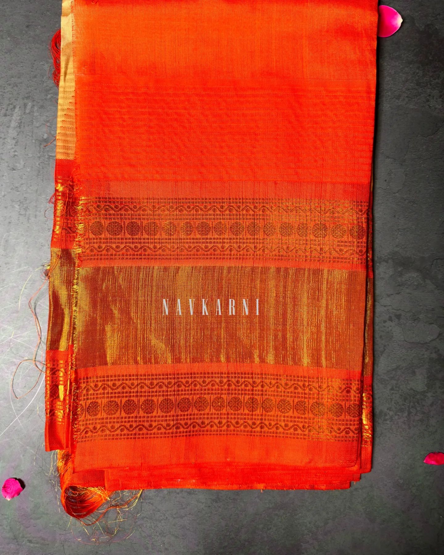 Orange Chirala Pattu Saree