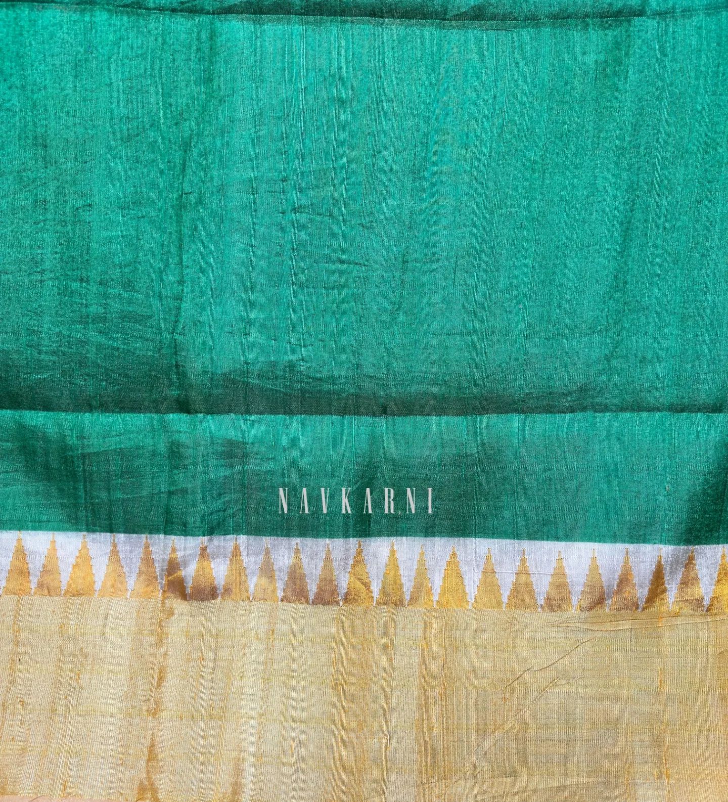 Green Ponduri Khadi Silk Saree