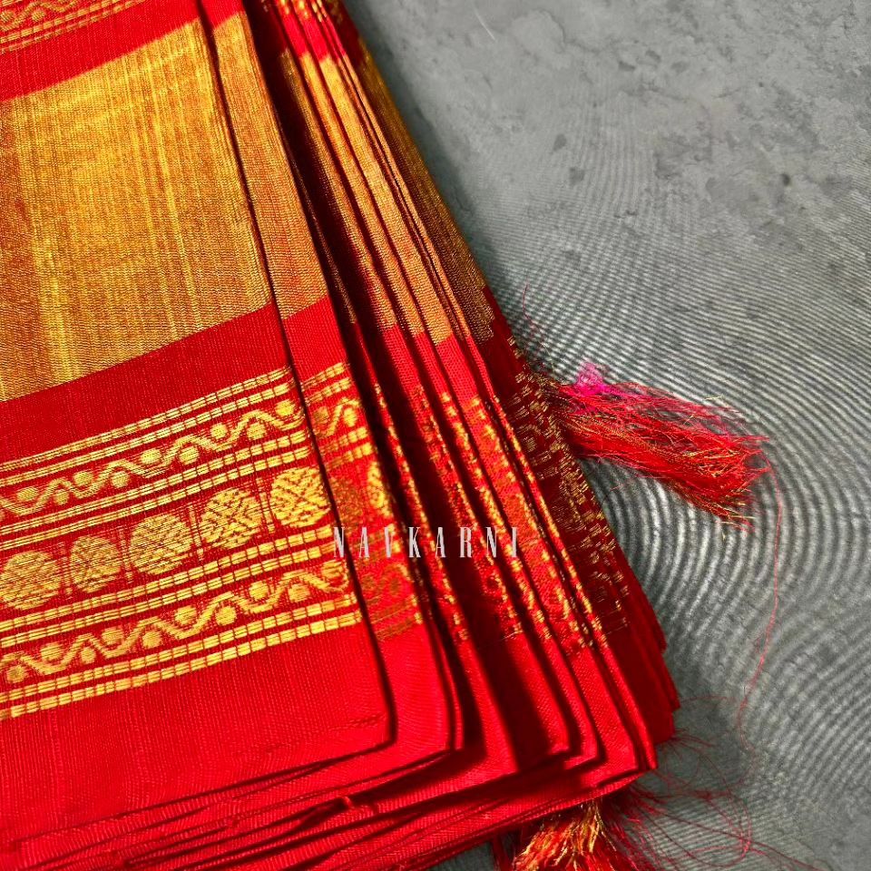 Green Mangalagiri Temple Border Saree
